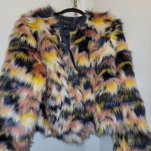 Eloquii NWT faux fur cropped jacket